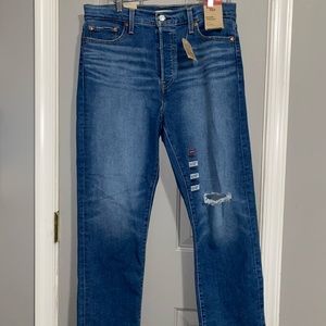 Levi Wedgie straight high rise jeans